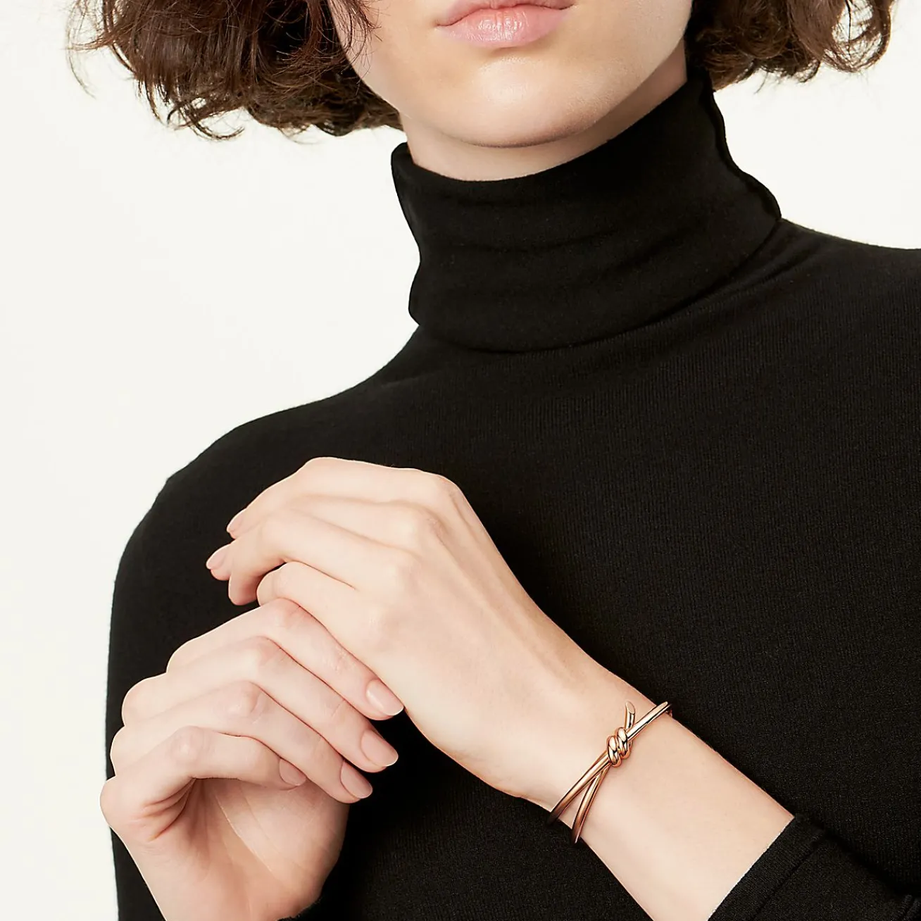 Tiffany & Co. Tiffany Knot Double Row Hinged Bangle in Rose Gold | ^ Bracelets|Men's Jewelry