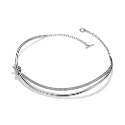Tiffany & Co. Tiffany Knot Double Row Necklace in White Gold with Diamonds | ^ Necklaces & Pendants|Diamond Jewelry