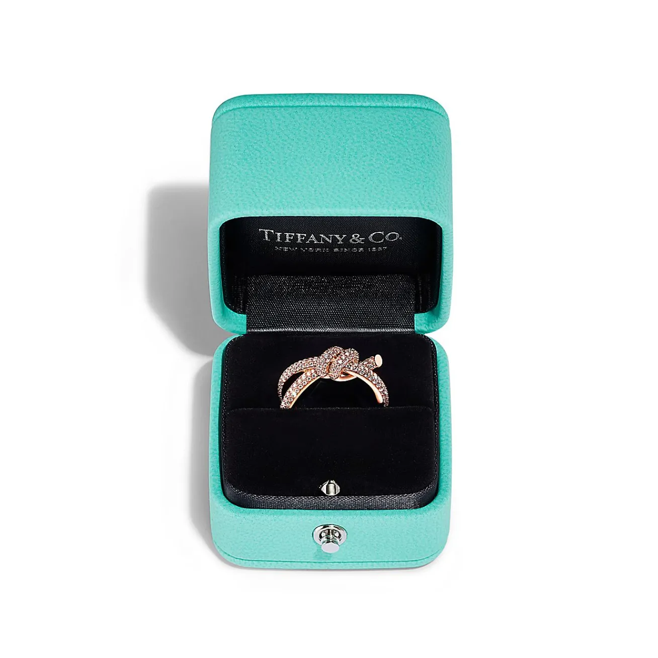 Tiffany & Co. Tiffany Knot Double Row Ring in Rose Gold with Diamonds | ^ Rings|Rose Gold Jewelry