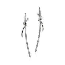 Tiffany & Co. Tiffany Knot Drop Earrings in White Gold with Diamonds | ^ Earrings|Diamond Jewelry