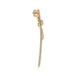 Tiffany & Co. Tiffany Knot Drop Earrings in Yellow Gold with Diamonds | ^ Earrings|Gold Jewelry