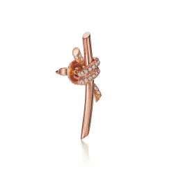 Tiffany & Co. Tiffany Knot Earrings in Rose Gold with Diamonds | ^ Earrings|Gifts for Her