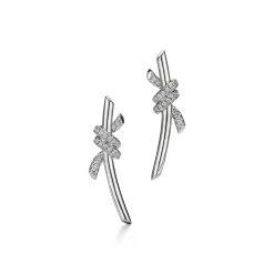 Tiffany & Co. Tiffany Knot Earrings in White Gold with Diamonds | ^ Earrings|Gifts for Her