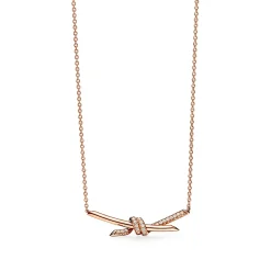 Tiffany & Co. Tiffany Knot Pendant in Rose Gold with Diamonds | ^ Necklaces & Pendants|Gifts for Her