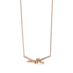 Tiffany & Co. Tiffany Knot Pendant in Rose Gold with Diamonds | ^ Necklaces & Pendants|Gifts for Her