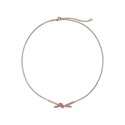 Tiffany & Co. Tiffany Knot Pendant in Rose Gold with Pink Sapphires | ^ Necklaces & Pendants|Gifts for Her