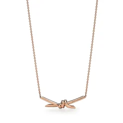 Tiffany & Co. Tiffany Knot Pendant in Rose Gold with Diamonds | ^ Necklaces & Pendants|Rose Gold Jewelry