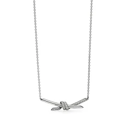 Tiffany & Co. Tiffany Knot Pendant in White Gold with Diamonds | ^ Necklaces & Pendants|Men's Jewelry