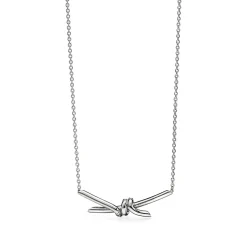 Tiffany & Co. Tiffany Knot Pendant in White Gold with Diamonds | ^ Necklaces & Pendants|Men's Jewelry