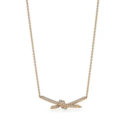 Tiffany & Co. Tiffany Knot Pendant in Yellow Gold with Diamonds | ^ Necklaces & Pendants|Gold Jewelry