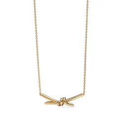 Tiffany & Co. Tiffany Knot Pendant in Yellow Gold with Diamonds | ^ Necklaces & Pendants|Gifts for Her