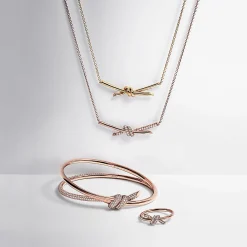 Tiffany & Co. Tiffany Knot Ring in Rose Gold with Diamonds | ^ Rings|Rose Gold Jewelry