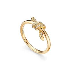 Tiffany & Co. Tiffany Knot Ring in Yellow Gold with Diamonds | ^ Rings|Gifts for Her