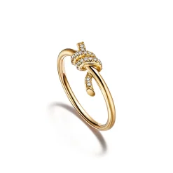 Tiffany & Co. Tiffany Knot Ring in Yellow Gold with Diamonds | ^ Rings|Gifts for Her