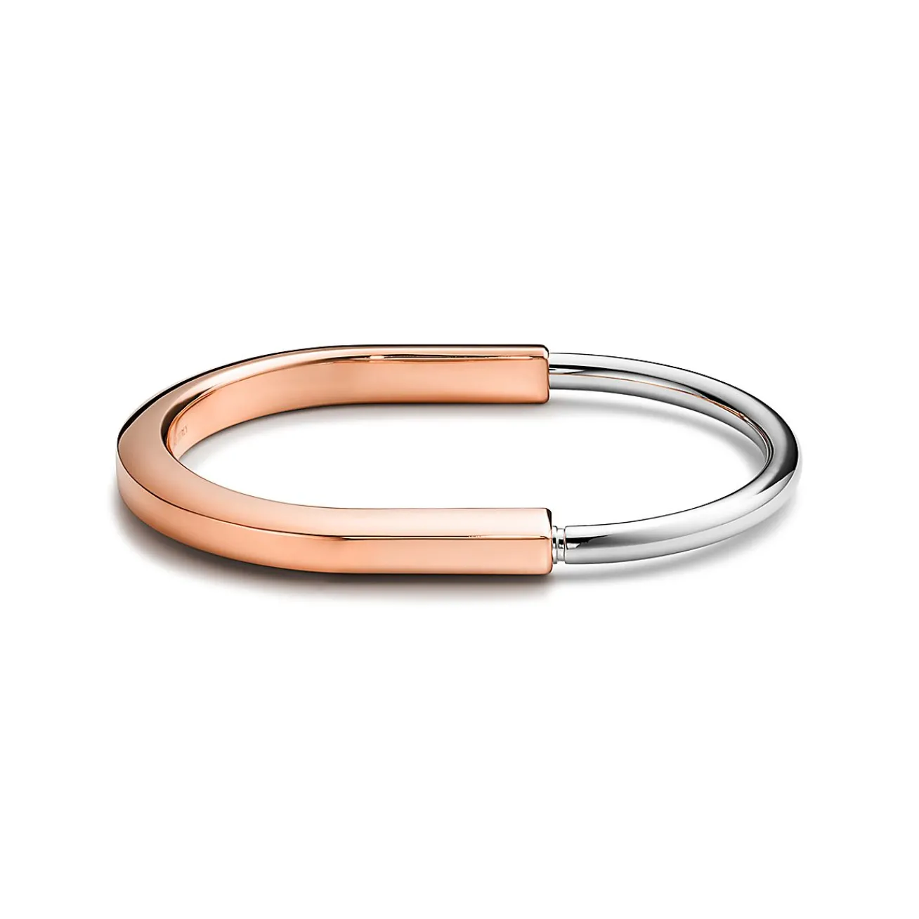 Tiffany & Co. Tiffany Lock Bangle in Rose and White Gold | ^ Bracelets|Gifts for Her