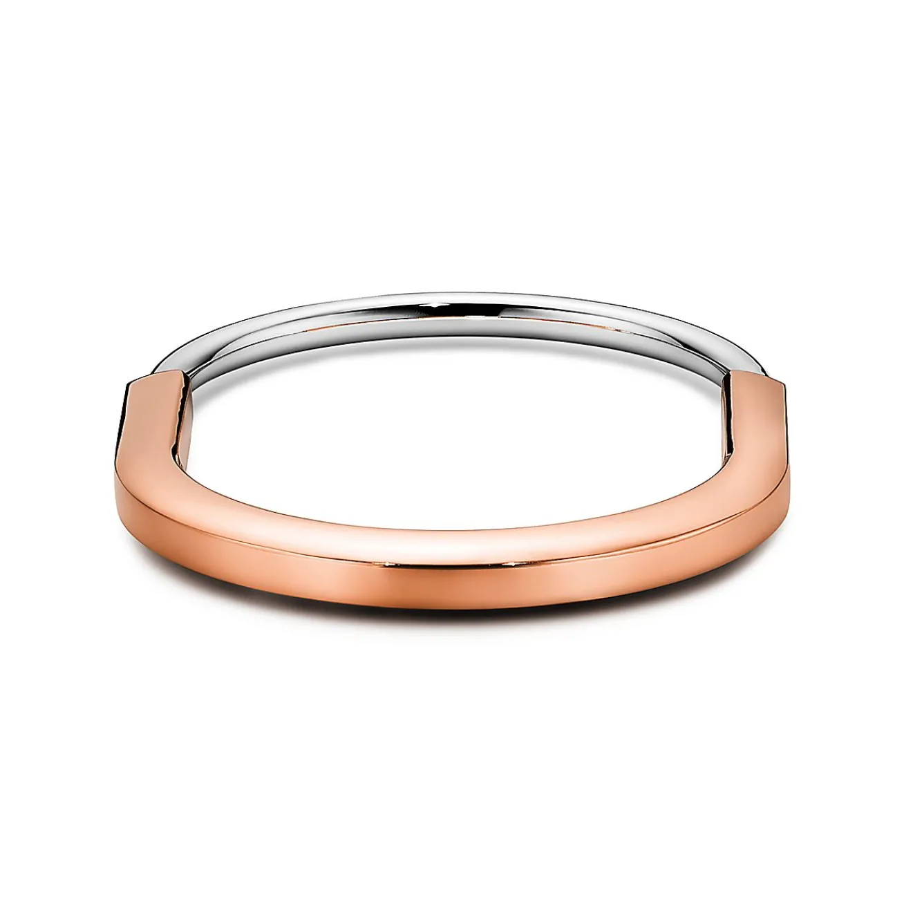 Tiffany & Co. Tiffany Lock Bangle in Rose and White Gold | ^ Bracelets|Gifts for Her