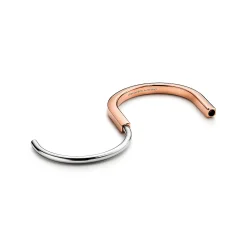 Tiffany & Co. Tiffany Lock Bangle in Rose and White Gold | ^ Bracelets|Gifts for Her