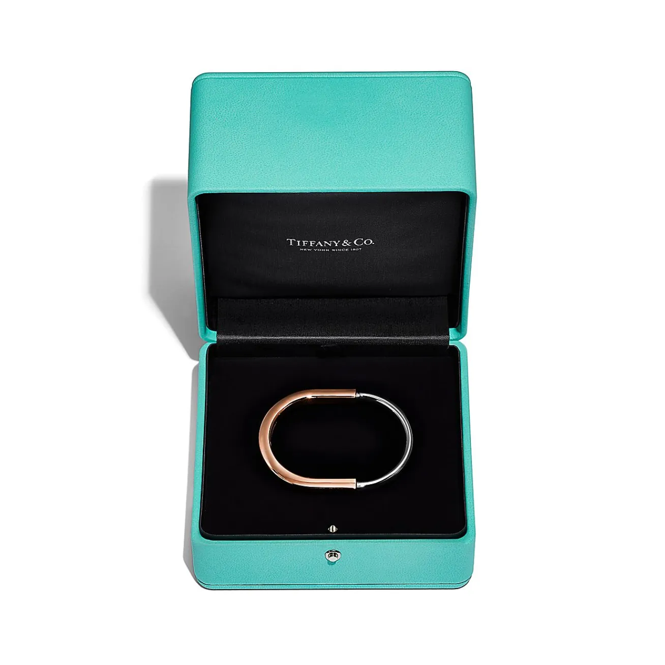 Tiffany & Co. Tiffany Lock Bangle in Rose and White Gold | ^ Bracelets|Gifts for Her