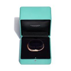 Tiffany & Co. Tiffany Lock Bangle in Rose Gold with Pink Sapphires | ^ Bracelets|New Jewelry