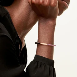 Tiffany & Co. Tiffany Lock Bangle in Rose Gold with Pink Sapphires | ^ Bracelets|New Jewelry