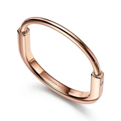 Tiffany & Co. Tiffany Lock Bangle in Rose Gold with Diamond Accents | ^ Bracelets|Men's Jewelry