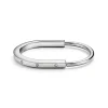 Tiffany & Co. Tiffany Lock Bangle in White Gold with Diamond Accents | ^ Bracelets|Men's Jewelry