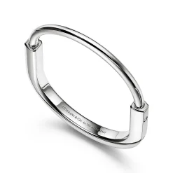 Tiffany & Co. Tiffany Lock Bangle in White Gold with Diamond Accents | ^ Bracelets|Men's Jewelry