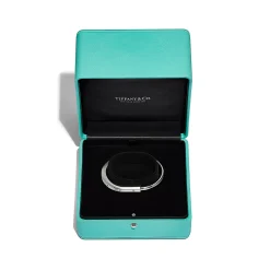 Tiffany & Co. Tiffany Lock Bangle in White Gold with Diamond Accents | ^ Bracelets|Men's Jewelry