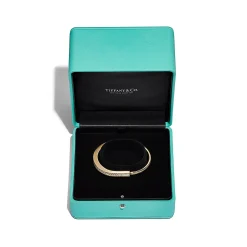 Tiffany & Co. Tiffany Lock Bangle in Yellow Gold with Full Pavé Diamonds | ^ Bracelets|Men's Jewelry
