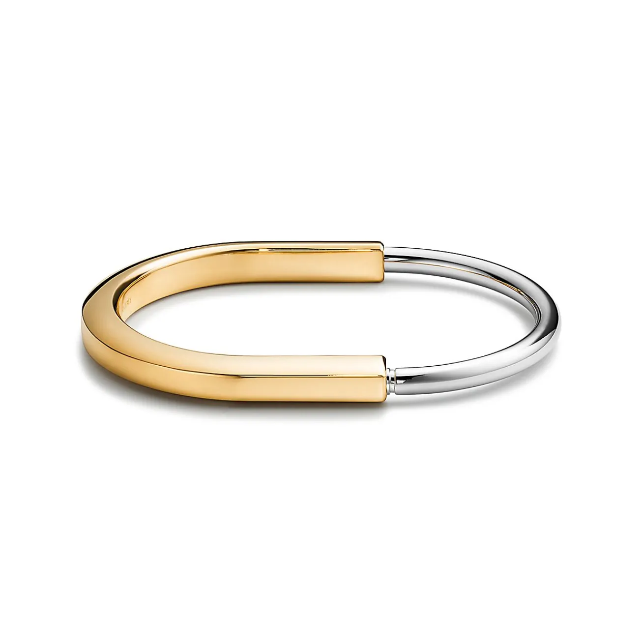 Tiffany & Co. Tiffany Lock Bangle in Yellow and White Gold | ^ Bracelets|Gifts for Her