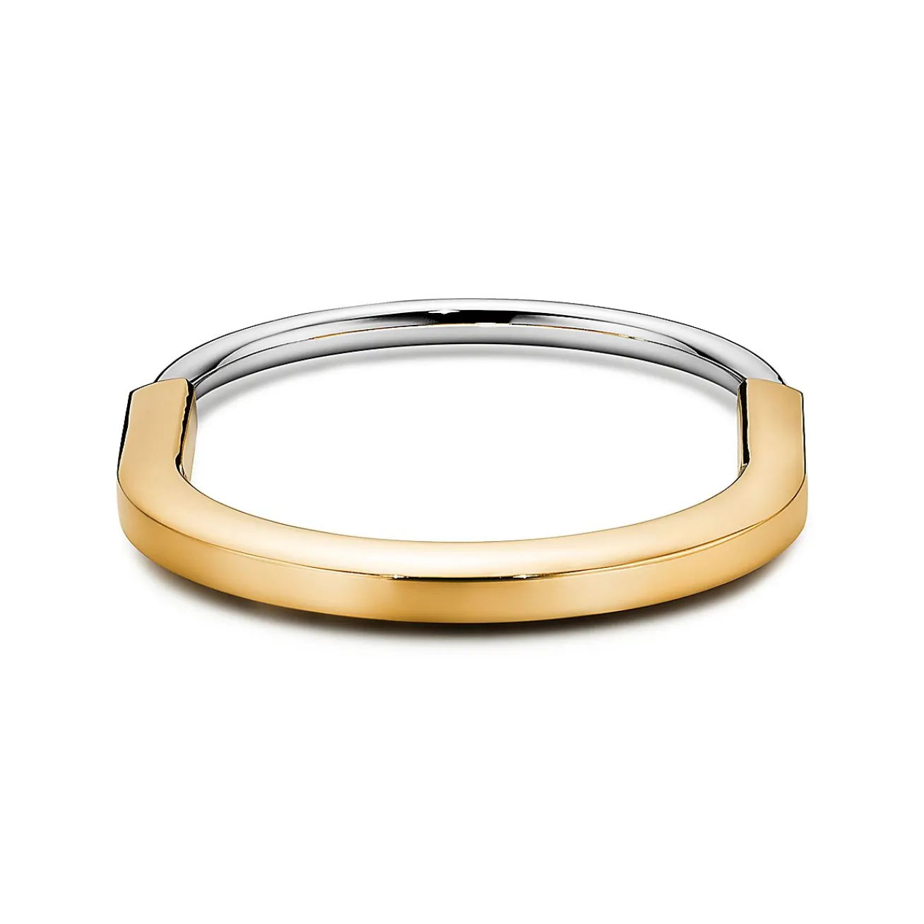 Tiffany & Co. Tiffany Lock Bangle in Yellow and White Gold | ^ Bracelets|Gifts for Her