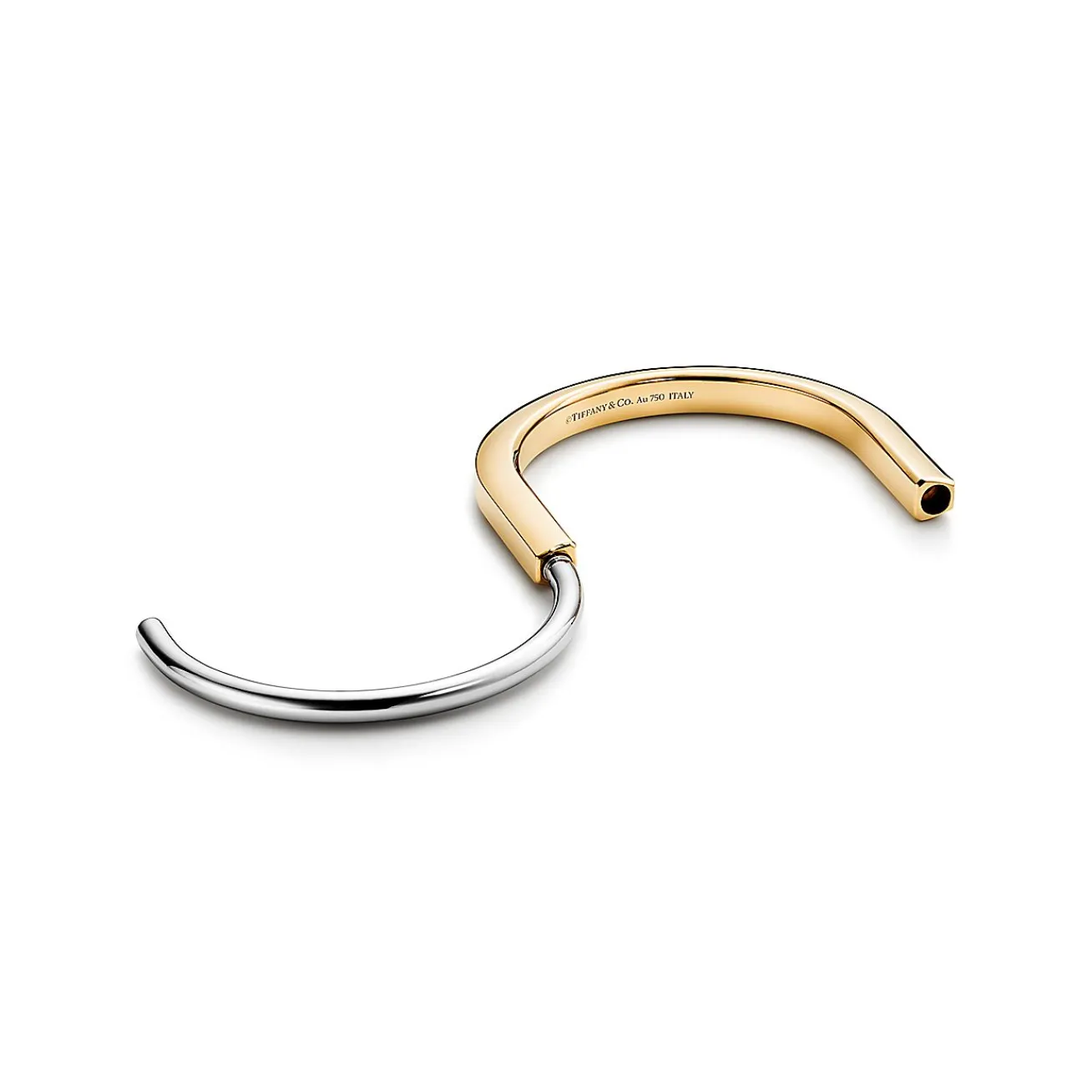 Tiffany & Co. Tiffany Lock Bangle in Yellow and White Gold | ^ Bracelets|Gifts for Her