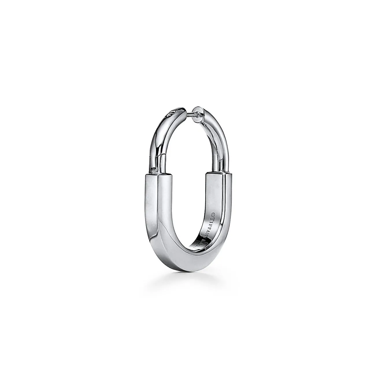 Tiffany & Co. Tiffany Lock Earrings in White Gold with Diamonds, Medium | ^ Earrings|Gifts for Her