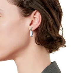 Tiffany & Co. Tiffany Lock Earrings in White Gold with Diamonds, Medium | ^ Earrings|Gifts for Her