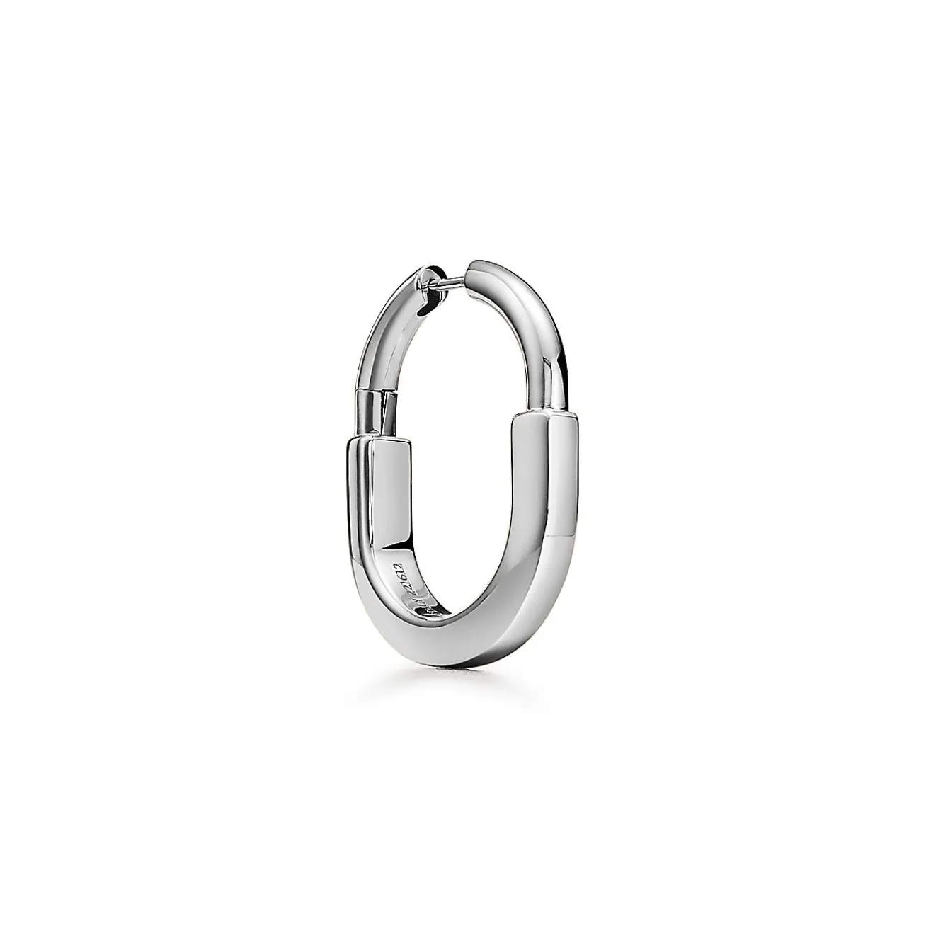 Tiffany & Co. Tiffany Lock Earrings in White Gold, Medium | ^ Earrings|Hoop Earrings
