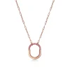 Tiffany & Co. Tiffany Lock Medium Pendant in Rose Gold with Pink Sapphires | ^ Necklaces & Pendants|New Jewelry