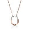 Tiffany & Co. Tiffany Lock Pendant in Rose and White Gold with Diamonds, Extra Large | ^ Necklaces & Pendants|Rose Gold Jewelry