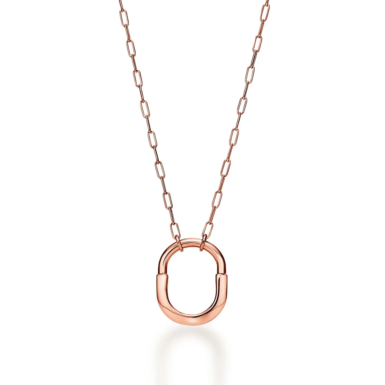 Tiffany & Co. Tiffany Lock Pendant in Rose Gold, Medium | ^ Necklaces & Pendants|Rose Gold Jewelry