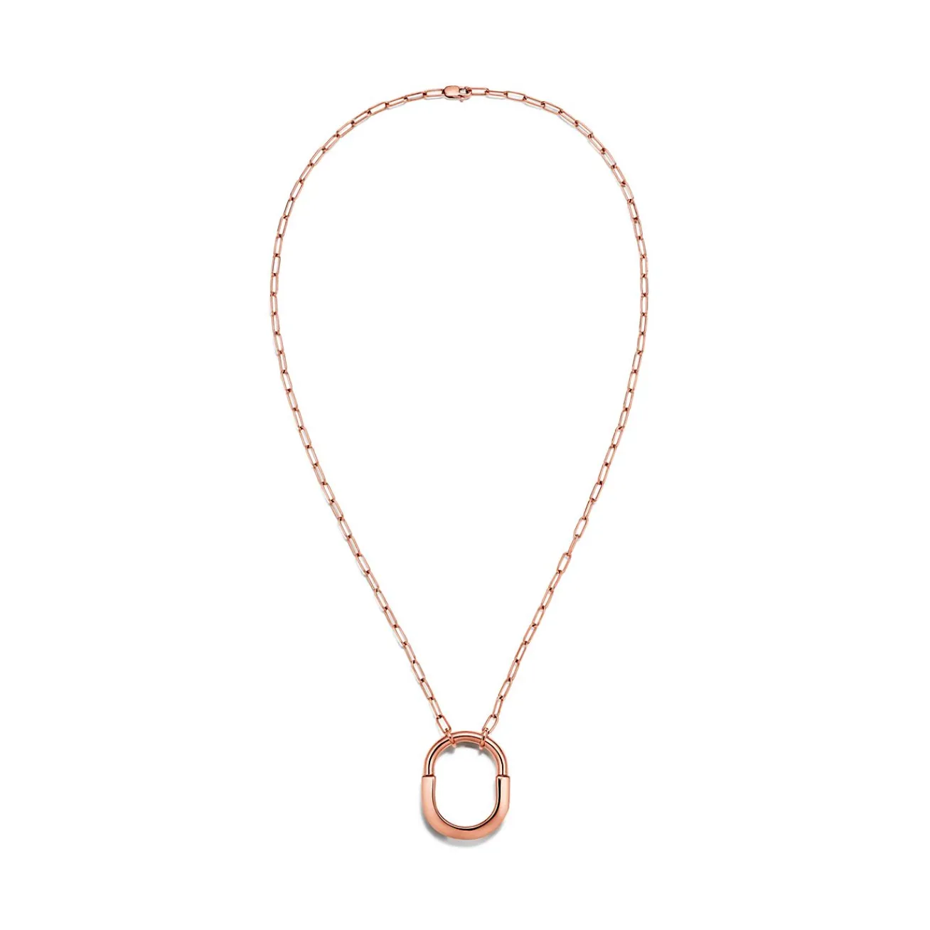 Tiffany & Co. Tiffany Lock Pendant in Rose Gold, Medium | ^ Necklaces & Pendants|Rose Gold Jewelry
