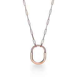 Tiffany & Co. Tiffany Lock Pendant in Rose Gold with Diamonds, Large | ^ Necklaces & Pendants|Rose Gold Jewelry