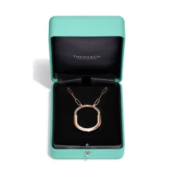 Tiffany & Co. Tiffany Lock Pendant in Rose Gold with Diamonds, Large | ^ Necklaces & Pendants|Rose Gold Jewelry