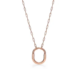 Tiffany & Co. Tiffany Lock Pendant in Rose Gold with Diamonds, Medium | ^ Necklaces & Pendants|Rose Gold Jewelry