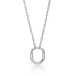 Tiffany & Co. Tiffany Lock Pendant in White Gold with Pavé Diamonds, Medium | ^ Necklaces & Pendants|Diamond Jewelry
