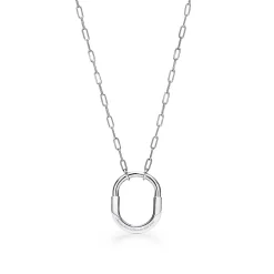 Tiffany & Co. Tiffany Lock Pendant in White Gold with Diamonds, Medium | ^ Necklaces & Pendants|Gifts for Her