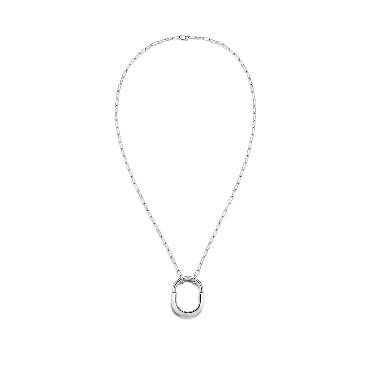 Tiffany & Co. Tiffany Lock Pendant in White Gold, Medium | ^ Necklaces & Pendants|Tiffany Lock