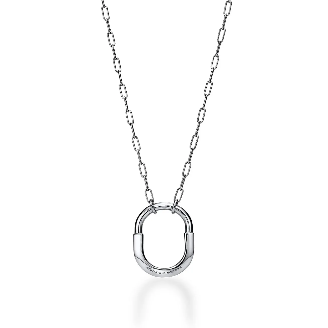 Tiffany & Co. Tiffany Lock Pendant in White Gold, Medium | ^ Necklaces & Pendants|Tiffany Lock