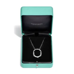 Tiffany & Co. Tiffany Lock Pendant in White Gold, Medium | ^ Necklaces & Pendants|Tiffany Lock