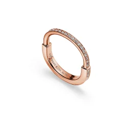 Tiffany & Co. Tiffany Lock Ring in Rose Gold with Pavé Diamonds | ^ Rings|Gifts for Her