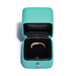 Tiffany & Co. Tiffany Lock Ring in Rose Gold with Pavé Diamonds | ^ Rings|Gifts for Her