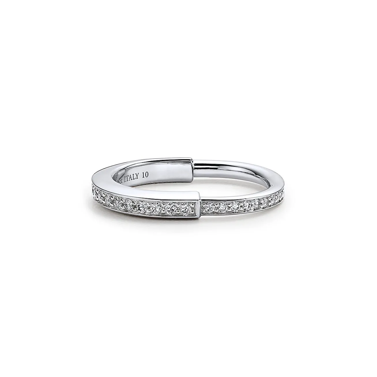 Tiffany & Co. Tiffany Lock Ring in White Gold with Pavé Diamonds | ^ Rings|Gifts for Her